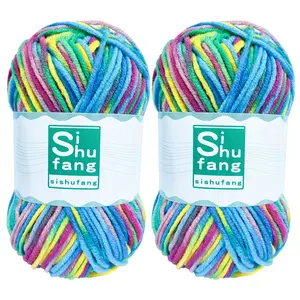 Soft Rainbow Milk Cotton Yarn Roll Set, Soft & Gentle Texture, Ideal for Hand Knitting Projects, Multiple Colors Available