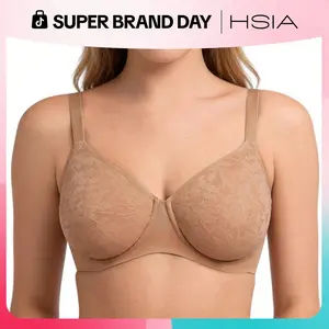 HSIA Auri Seamless Lace Support Bra Full Coverage Comfort Fit