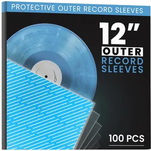 100x Vinyl Record Sleeves Outer   Clear Outer Vinyl Sleeves LP Album Covers 12.75"x12.75" |    Fit Protective 3 Mil Protection for Single & Double LPs - Archival Standard