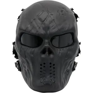 Tactical Mask Skull Full Face Masks, Airsoft Mask, for Halloween Cosplay Party CS Survival Games Shooting