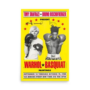 Vintage Warhol Basquiat Boxing Poster