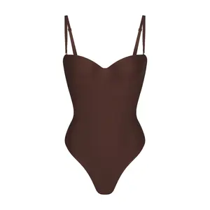 SKIMS BODY UNDERWIRE THONG BODYSUIT | COCOA