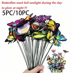 Luminous Butterfly Stakes, Glow in the Dark Butterfly Stakes, Outdoor Garden Lawn Decoration, Decorative Wind Sculptures for Outdoor