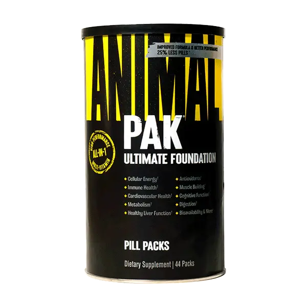 Animal Pak Multivitamins – All-in-One Supplement Pack for Men & Women – 44 Packs – Supports Energy, Immunity, Performance & Muscle Recovery, Digestive Enzymes, Amino Acids