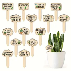 Wooden Plant Label, Waterproof Plant Label, Plant Marker, Garden Stakes for Potted Plant, Planter Stake, Novelty Gifts, Garden Accessories