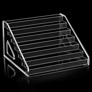 7 Layer Sunglasses Storage Box, Holds 14 Pairs, Acrylic Display Stand, Cosmetic Display Stand, Makeup Organizer, Nail Polish Rack, Essential Oil Holder, Acrylic Shelf
