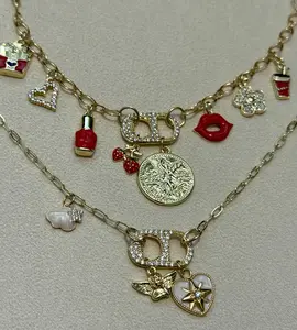 Custom Charm  Soda Tab Necklace + Bracelet -  18k Gold Plated Pick Your Own Charms - Personalized