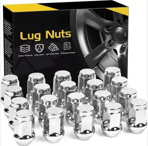 1/2-20 Lug Nuts Replacement for 1987-2018 Jeep Wrangler, 2002-2012 Jeep Liberty, 1993-2010 Jeep Grand Cherokee Aftermarket Wheel - 20pcs Chrome Closed End Lug Nuts