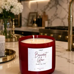 Baccarat Glow Inspired by Baccarat Rouge 540 Soy Wax Candle Decor Scented Aroma Perfume Freshener