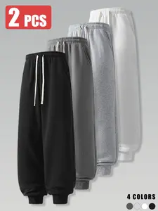 2-pack men’s casual jogger sweatpants, moisture-wicking, breathable and comfortable, soft and skin-friendly.