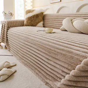 1pc Large Sofa Cover, Extra Long Sofa Cover, Stretch Elastic Sofa Slipcover, Washable Couch Covers, Suitable for Recliner/Corner/L-Shaped Sofas, Applicable for Bedroom, Living Room, Pet-Friendly Soft Sofa Protector, Washable Sofa Slipcover