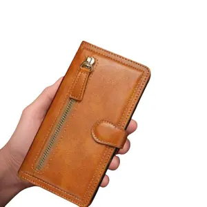 Phone Case For Samsung A12 /A22 4G/A22 5G Capa Faux Leather Zipper Flip Wallet Case For Galaxy A12 A22 4G 5G Card Holder Stand Cover Funda Coque Cellphone Accessories Casing