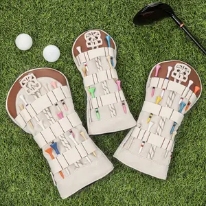 1 pc golf club cover,stylish minimalist and portable,can hold golf tees,suitable for drivers,fairway and hybrids,unisex golf head covers