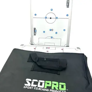 SCOPRO Travel Soccer Coaching Bundle - 16x12 Double Sided Dry Erase Magnetic Board with Carrying Case & 2 Sets of Numbered Magnets