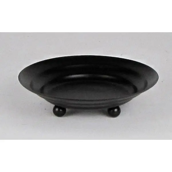 Metrotex Designs 89005 Textured Bronze Round Candle Plate - 3 ft. x 6 in. Dia., Rustic Farmhouse Style for Indoors Home Decor
