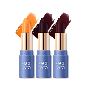 [LIVE]SACE LADY 3Pcs Tinted Lip Balm Set Lasting Color Changing Smooth Matte Lip Stain Pigmented Moisturized Lipstick Kit Gloss Lipgloss