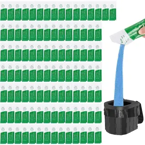 Portable Toilet Absorbent Gel Powder, Poo Gel for Camping Toilet Powder, Poo Urine Powder for Potty Bags, Poo Deodorizing Treatment for Outdoor Camping Hiking Emergency Toilet (50/100Pack) Collapsible Silicone Camping Bowls Set portable silicone water bot