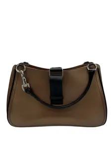 Pre-owned Dior Leather Shoulder Bags Brown Hardcore Crystal Shoulder Bag