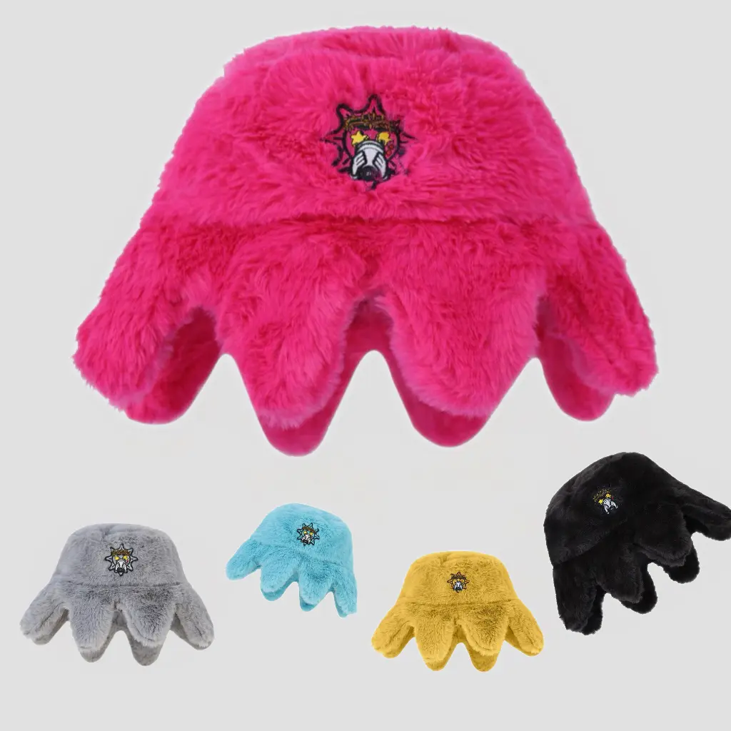 Unisex fun plush octopus hat with a multi-tentacle design | Unique, stylish, warm winter accessory, perfect for parties & photo props, cute novelty fluffy cap, Halloween cosplay costume, holiday decor & party supplies Masks Set