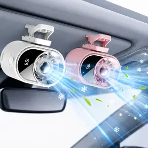 2026 Car Clip on Air Conditioner Fan with LED Display,360° Rotation 199 Speed Adjustable USB Rechargeable Personal Cooling Fan, Portable Mini Cooling System for Auto Vehicle Travel Office Outdoor Beach#SummerWins#DealsForYouDays