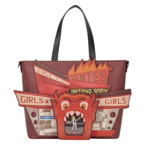 Beetlejuice Dante's Inferno Room Tote Crossbody Bag with Coin Bag