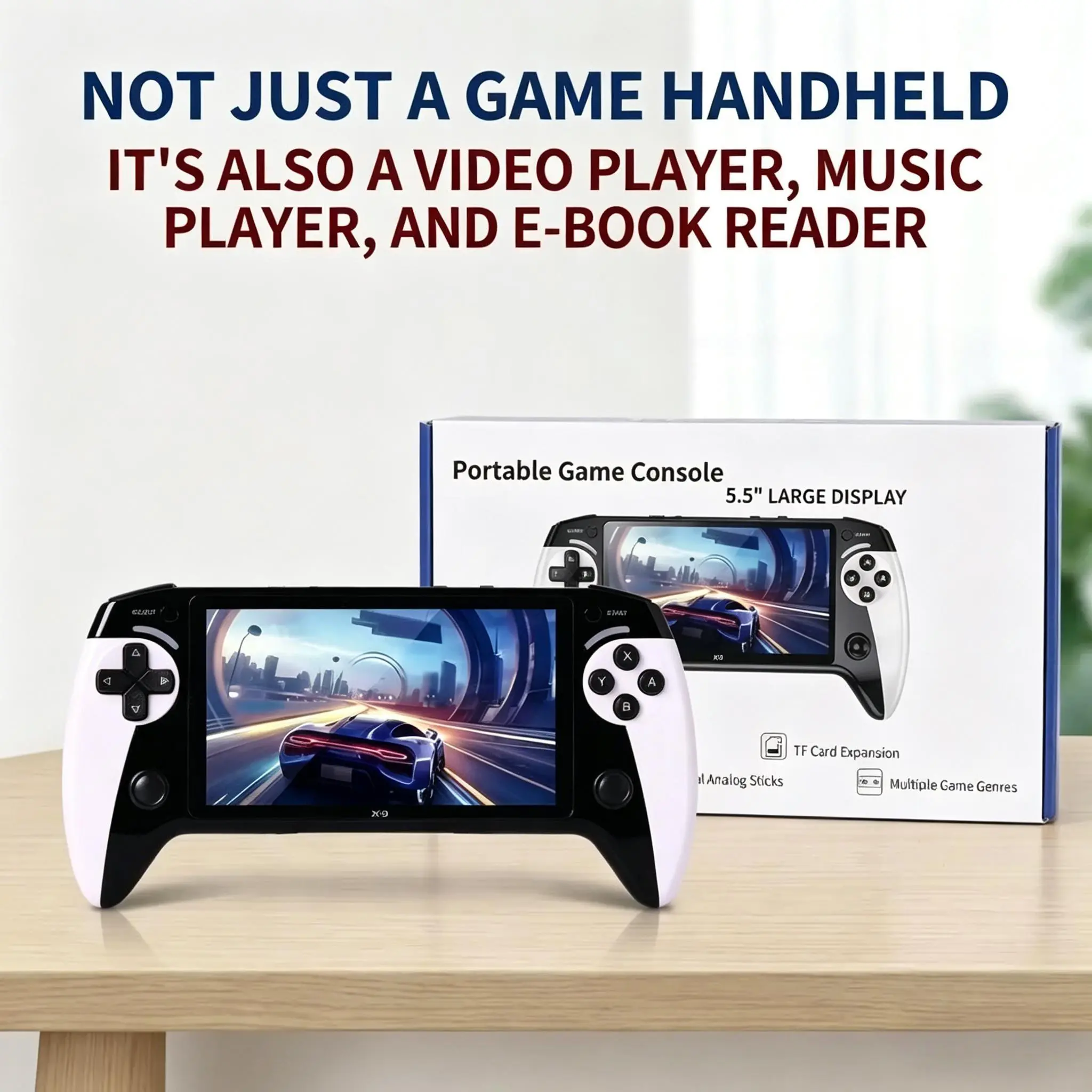 X9 Handheld Game Console| Rechargeable Portable Gaming Device with 10 Built-in Emulators TF Card Expandable, Save State SupportI Retro Classic Games PackI Plug-and-Play Entertainment for Kids & Adults