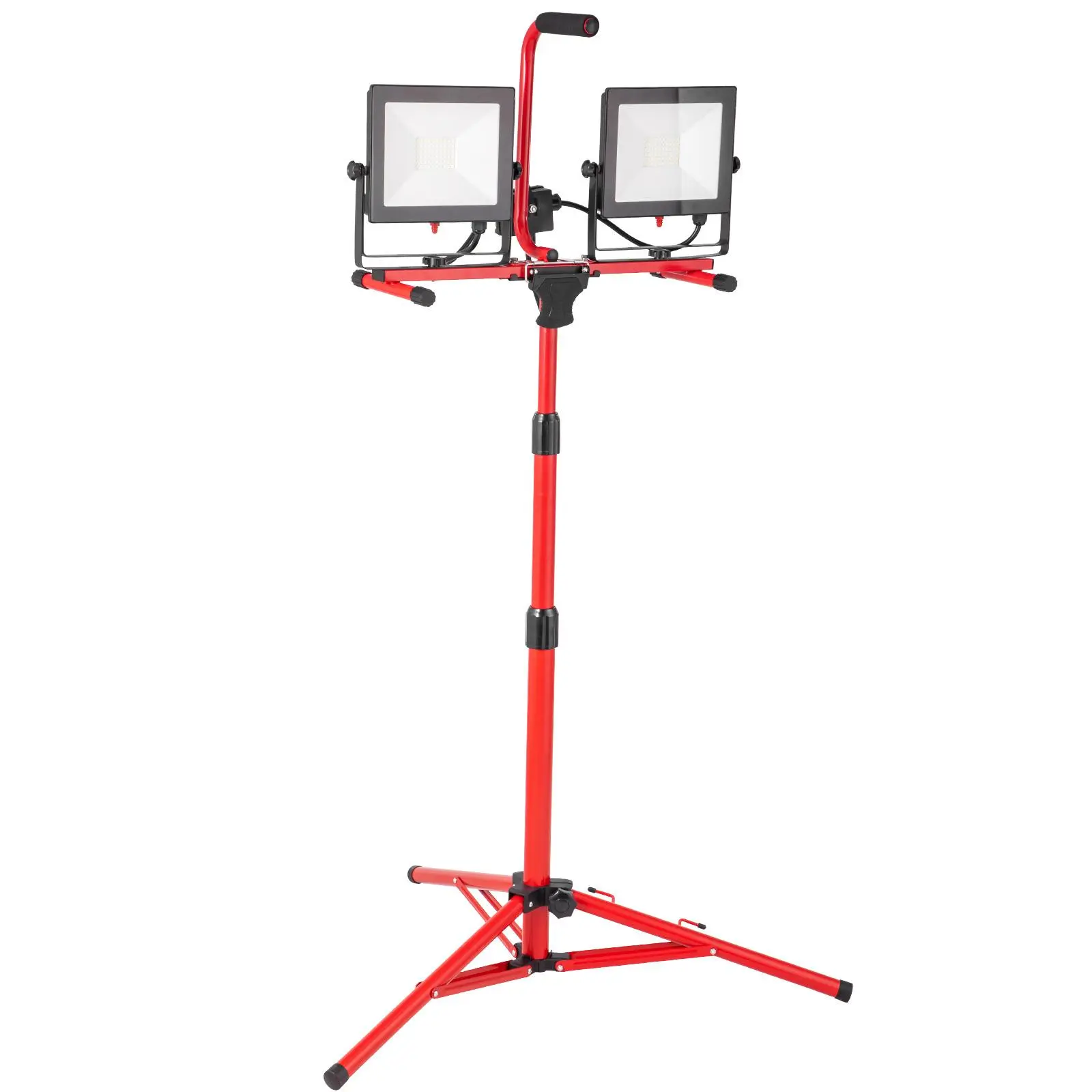 【summerfinds】VEVOR LED Work Light with Stand, 10000 Lumen Dual-head LED Work Light with 27.6\"-68.1\" Adjustable and Foldable Tripod Stand, IP65 Waterproofed LED Tripod Work Light, with 5000 Kelvin Color Temperatu