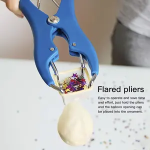 3pcs Balloon Expansion Pliers Suitable for Parties - Ergonomic One-Handed Balloon Filler Tool with Safety Ring, Multifunctional for Latex Balloons, Glitter-Filled Animals (Pigs, Sheep Tails) for Events, Crafts & Clowns - Compact & Portable