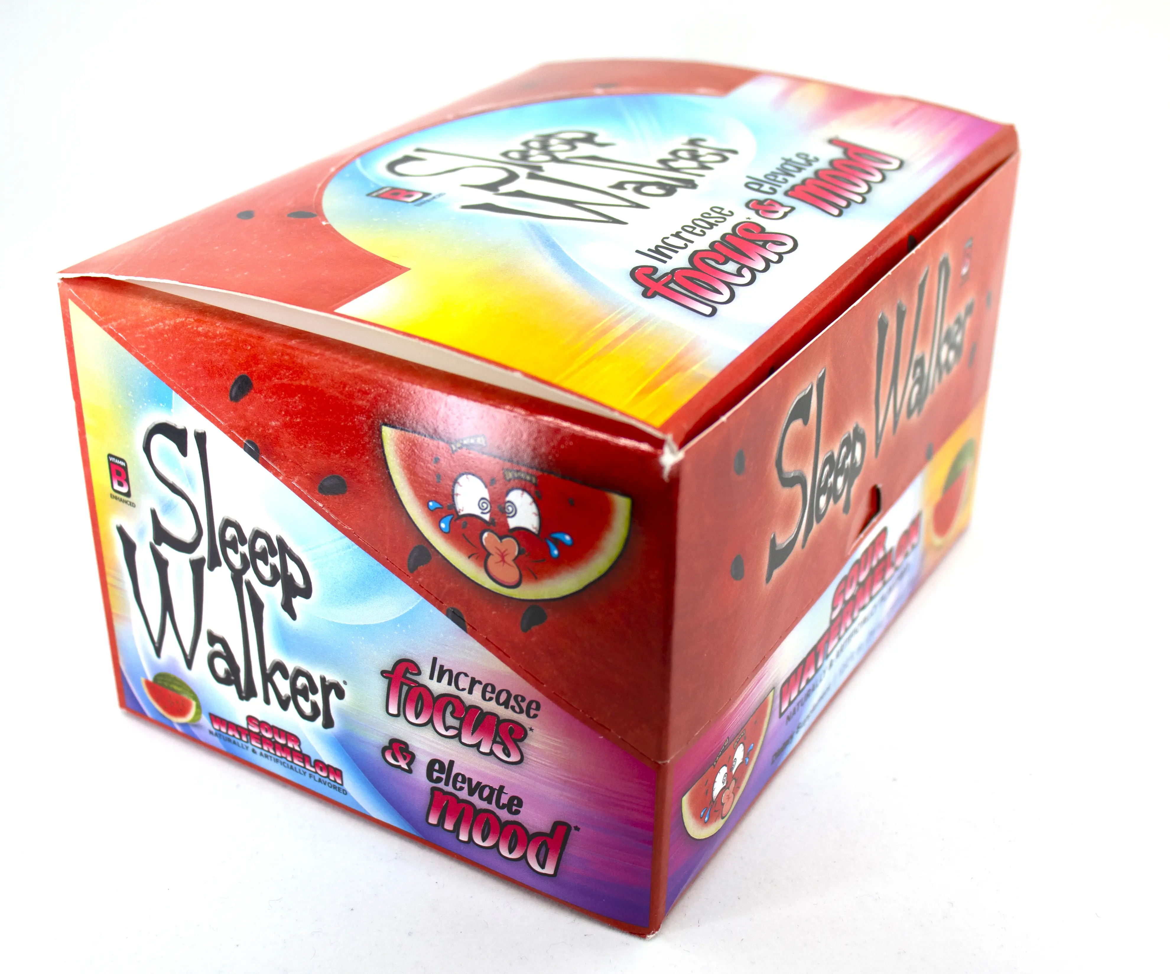 Evol Nutrition Sleep Walker Shot Sour Watermelon Flavor for Focus Mood & Energy 2 fl oz 60 ml Dietary Supplement 12-Pack Carton