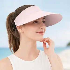2PC-Adjustable Sports Sun Visor, Lightweight Empty Top Cap for Outdoor Running & Golf