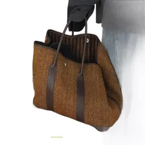 2026 New Arrival Retro Woven Tote Bag for Women, Large Capacity Commuter Shoulder Handbag, Simple Versatile Daily Outdoor Bag