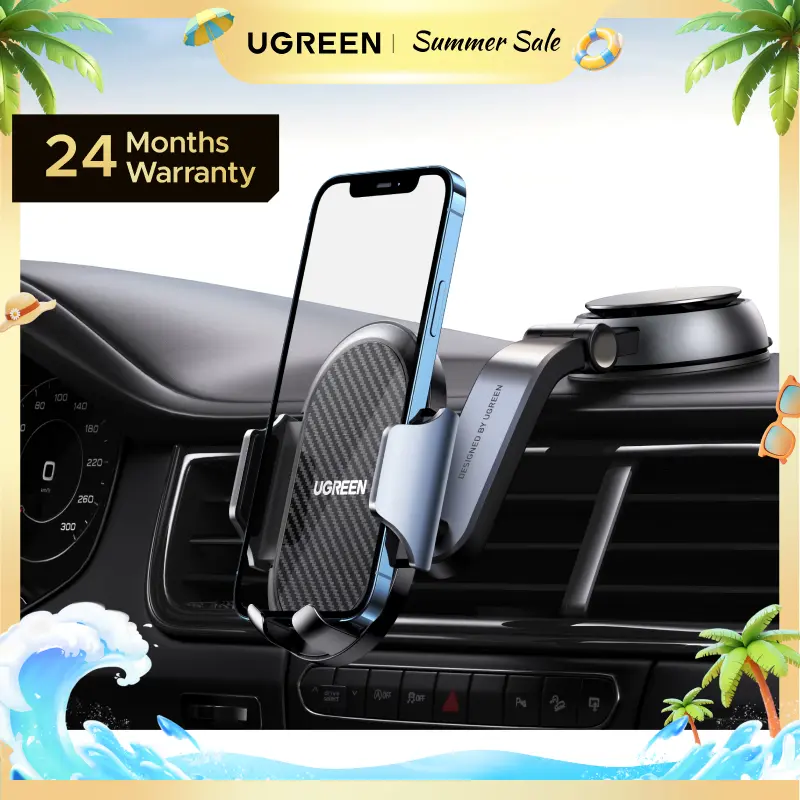 UGREEN Suction Cup Car Phone Mount, Universal Phone Holders for Your Car Windshield/Dashboard/Window,Compatible with iPhone, Samsung, All Cellphone，Summer Sale