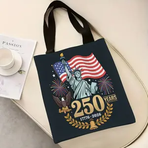 USA Flag Liberty Tote Bag – Patriotic Shoulder Bag for Travel, Beach & Picnic | Summer Holiday Essential