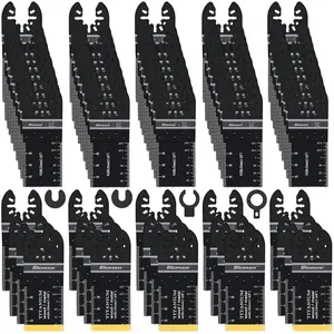 120PCS Oscillating Tool Blade, Multitool Blades for Wood, Tool Blades Kits, Oscillating Saw Blades Fit