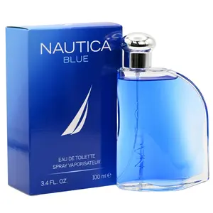 Nautica Blue 3.4 oz EDT Cologne for Men, Aromatic Citrusy-Floral Woody Fragrance Scent Blend with Water Lily, Confident Vibe, New in Box