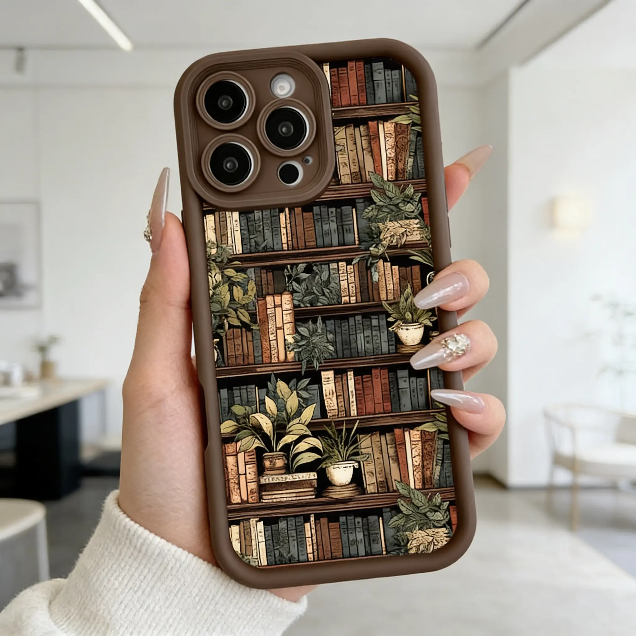 Softcase for iPhone17/16/15/14/13/12/11promax/x/xs/xr/xsmax CaseRetro bookshelf Anti-Fall Shockproof Protective Slim Cover, Accessories, Smartphone