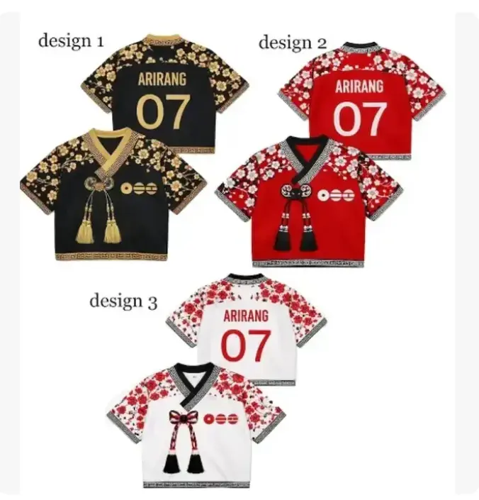 Traditional Floral Kpop Basketball Jersey ARMY 07 | Red Black Retro Oversized Mesh Tank Top, Korean Streetwear Concert Outfit, Fan Gift