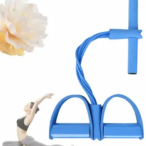 Resistance Bands 4 Tube Pedal Ankle Puller 2026 Upgrade Stretch Bands for Boards Leg Press Machine LED Kegel Trainer Exercise Equipment Portable Neck and Shoulder Massager Waist Twisting Ab Gyro Ball Max Speed Foldable Electric Scooter Foil Pumping