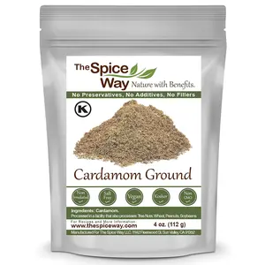 The Spice Way Premium Cardamom Ground  Citrus Sweet Flavor Kosher Vegan Non-GMO No Preservatives