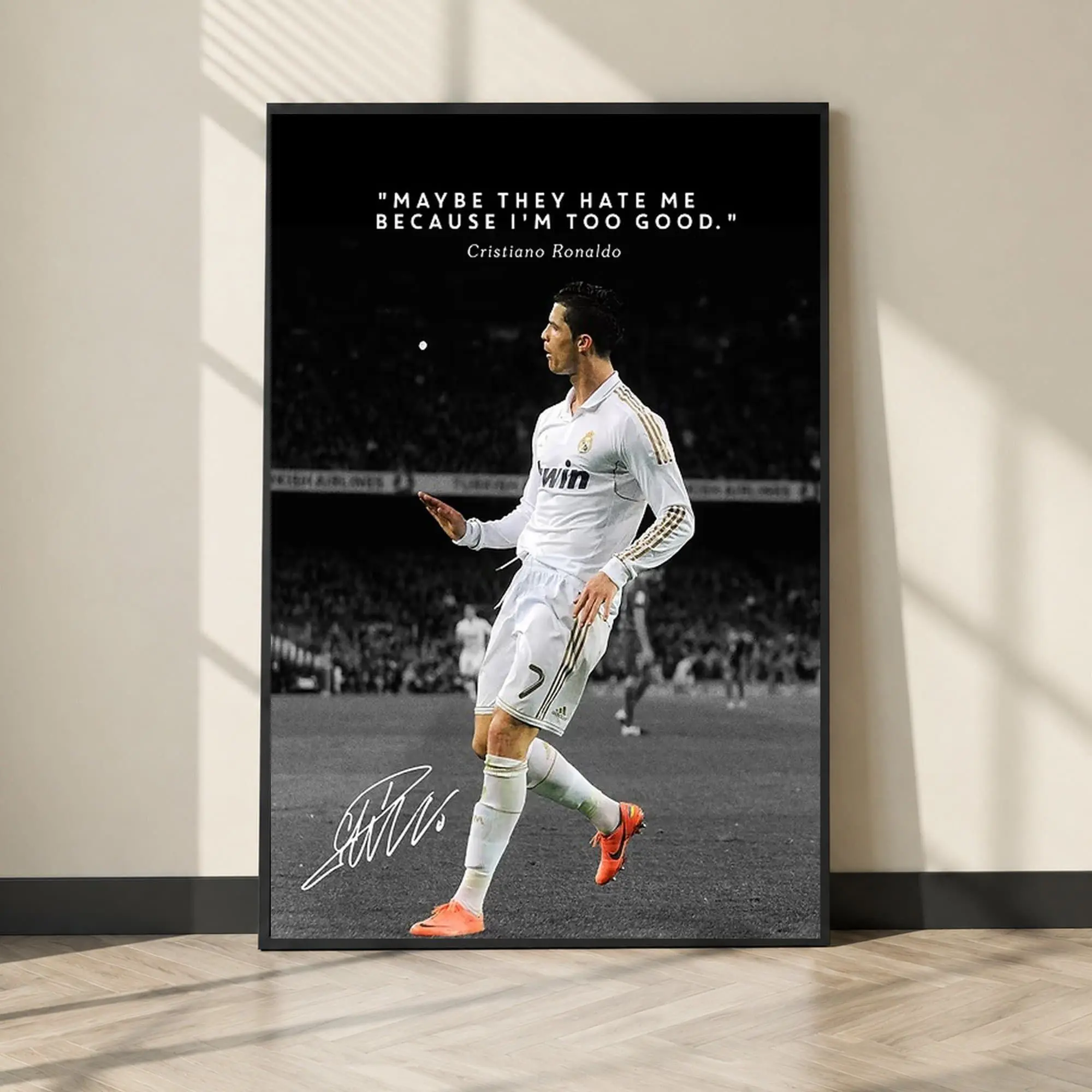 Cristiano Ronaldo() Poster, Soccer Wall Art, Home Decor Living Room ( Unframed - Print Only )