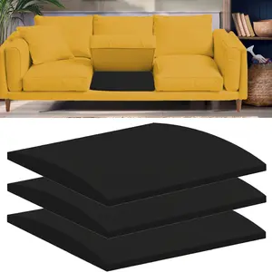 40D Curved Sofa Cushion Support, for Solving Sunken Seat Problems, Insertable High-Rebound Sofa Pad, Fixes Sofa Sunken Areas to Improve Comfort, Dimensions: 22"X22"x2" Black/Grey, Durable Cushions