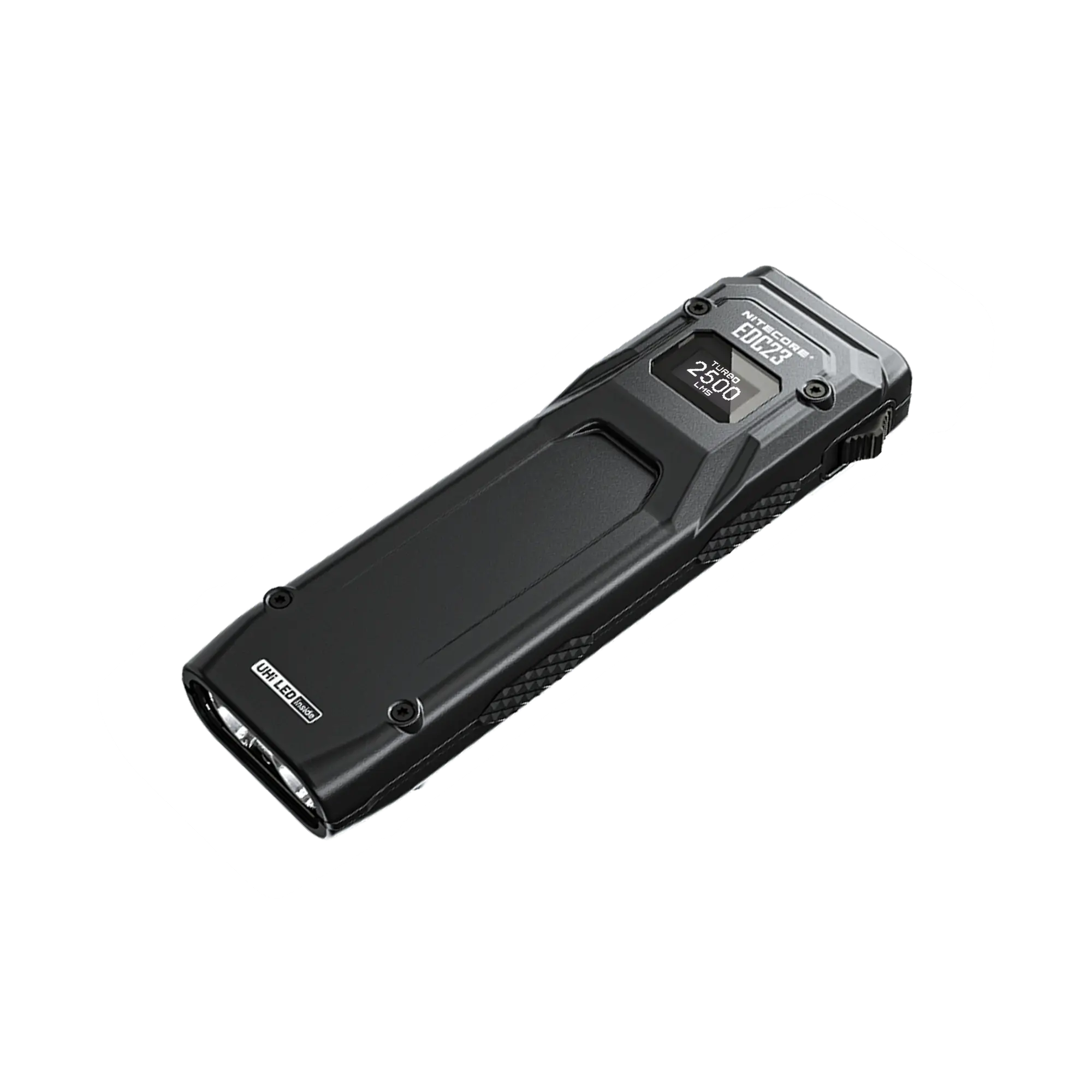 NITECORE EDC23 Flashlight, Ultra-Slim Flat Shape Tactical Light for EDC Carry, 2500 Lumen Output, USB-C Rechargeable with OLED Display
