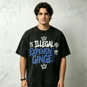 All I Want Is Illegal Expensive Or Ginger T Shirt | 180g Slim Regular Fit & 230g Heavyweight Wash Cotton Graphic Tees | Perfect Funny Boyfriend Birthday Gift Vintage Boxy Retro Streetwear Tops Men Unisex Clothes Mensfashion Apparel Casual Slogan Outfits