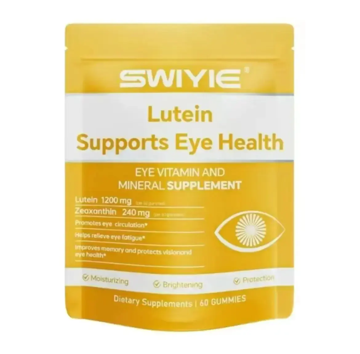 Swiyie Lutein & Zeaxanthin Gummies - Eye Health Supplement with Astaxanthin, Vitamin A C E- Blue Light Defense, Vision Support, Berry Flavor - 60 Gummies Healthcare Dietary Fitness Edible vit b12 dietary edible fitness swivie lutein collagen Colagen