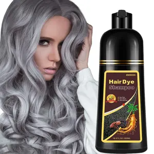 Silver Gray Hair Dye Shampoo 3 in 1 - Instant Shampoo Para Pintar el Cabello for Refresh Blonde Hair, Herbal Shampoo Hair Dye for Women Men, Easy to Use & Long Lasting Hair Color Shampoo 16.90 oz