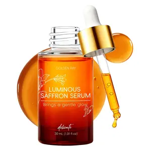 Brightening Saffron Serum - Discoloration Correcting Face Serum, Dark Spot Corrector, Vitamin C Alternative, Hyperpigmentation Treatment, Hydrating & Nourishing - Leaves Skin with a Healthy Glow