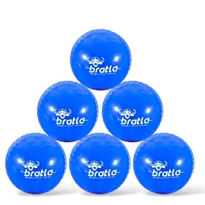 Bratla Wind Cricket Balls - Soft Training Practice Cricket Air Balls for Coaching Indoor & Outdoor - Pack of 6