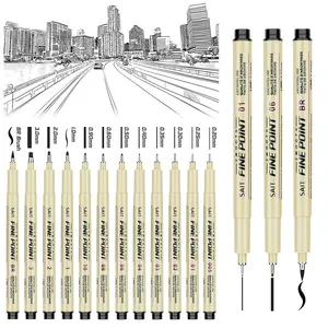 Micro Fineliner Pen Set, 12pcs Drawing Pen, Art Marker Set, Watercolor Art Pens with 12 Types Of Pen Tips, Art Supplies for Painting, Drawing, Sketching, Marking
