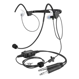 In-Ear Type Aviation Headset , Light Weight , Great Sound Quality for Music with MP3 Input, Free with a Bag