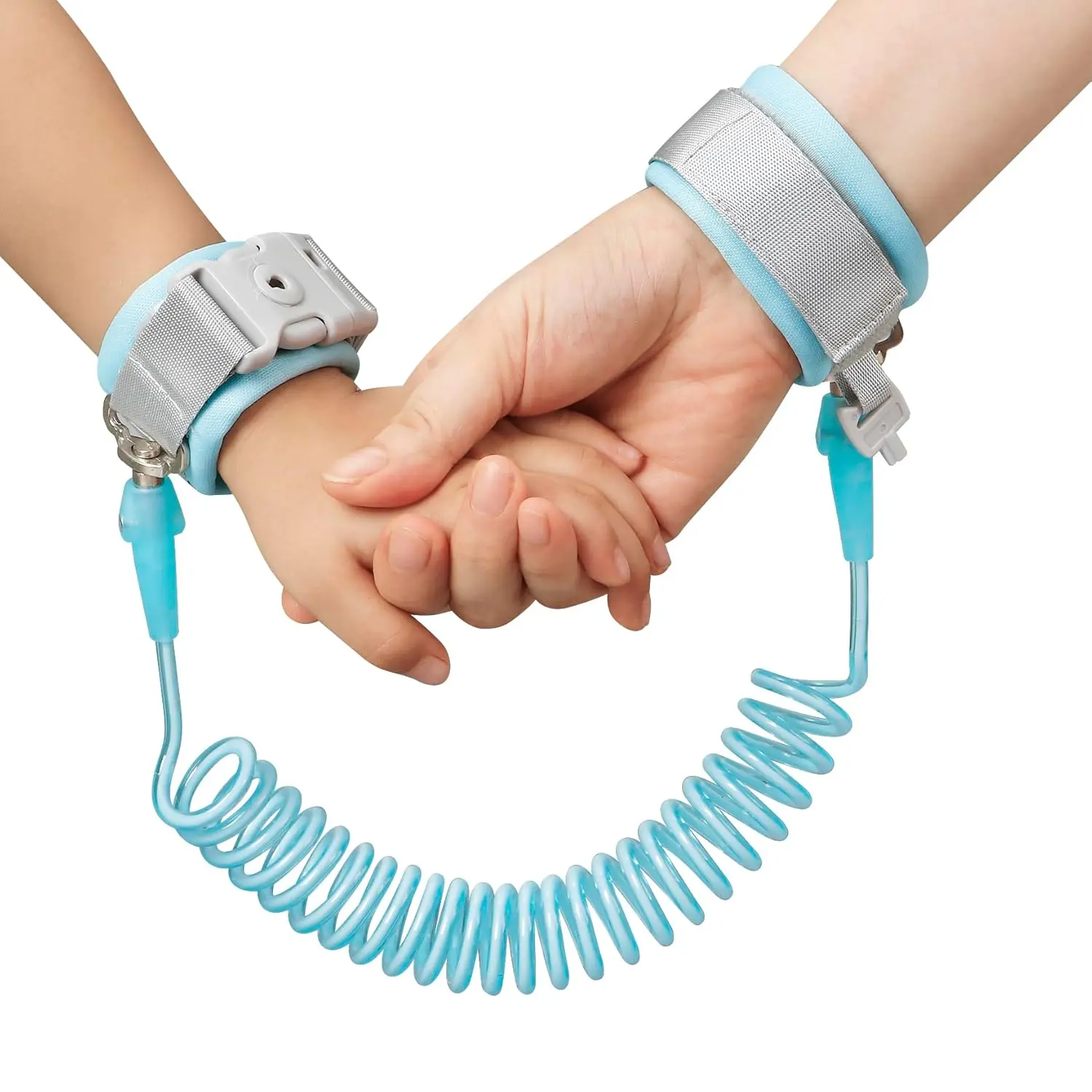 Summer Spring Gift Anti Lost Wrist Link, Toddler Harness Walking Leash Safety Child Wristband Leashes for Babies Kids (Blue)